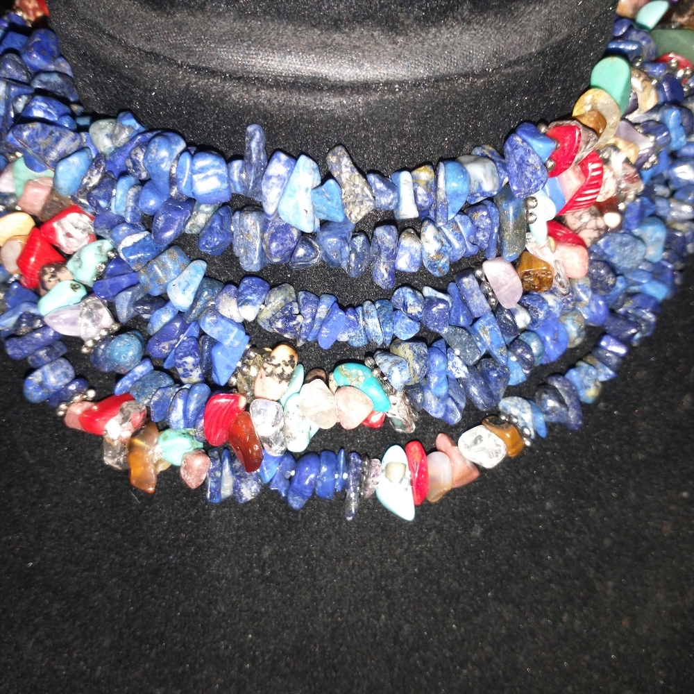 Natural stones on hemp beautiful